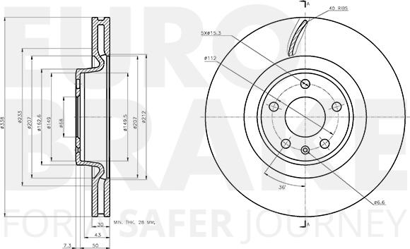 Eurobrake 58153147182 - Kočioni disk www.molydon.hr