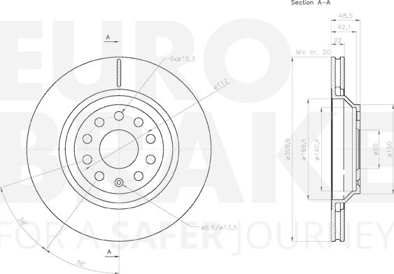 Eurobrake 58153147136 - Kočioni disk www.molydon.hr