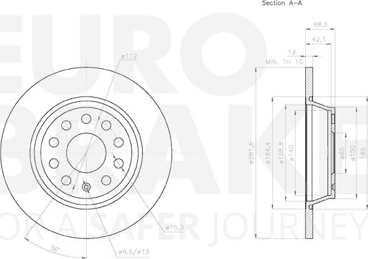 Eurobrake 58153147133 - Kočioni disk www.molydon.hr