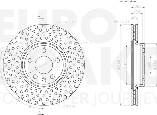 Eurobrake 58153147132 - Kočioni disk www.molydon.hr