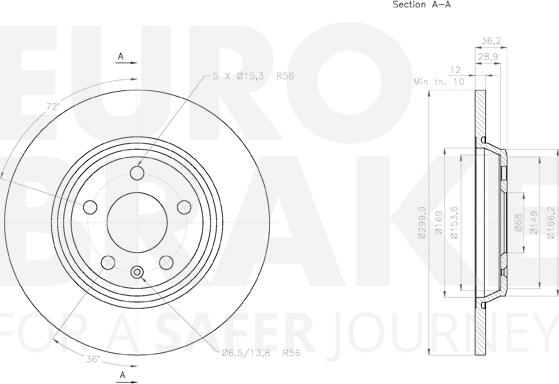 Eurobrake 58153147129 - Kočioni disk www.molydon.hr