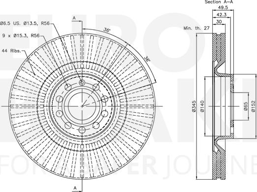 Eurobrake 5815314786 - Kočioni disk www.molydon.hr