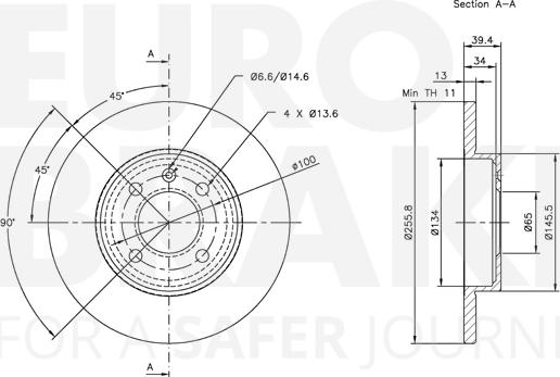 Eurobrake 5815314728 - Kočioni disk www.molydon.hr