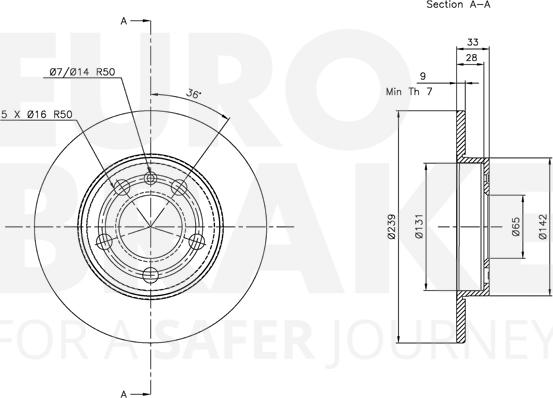 Eurobrake 5815314779 - Kočioni disk www.molydon.hr