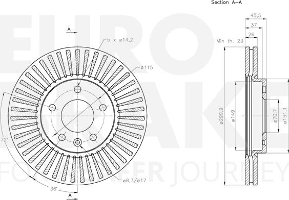 Eurobrake 5815315015 - Kočioni disk www.molydon.hr