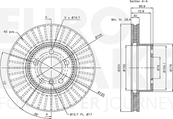 Eurobrake 5815341559 - Kočioni disk www.molydon.hr