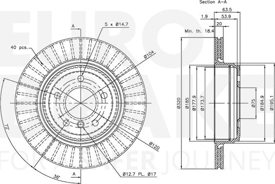 Eurobrake 5815311561 - Kočioni disk www.molydon.hr