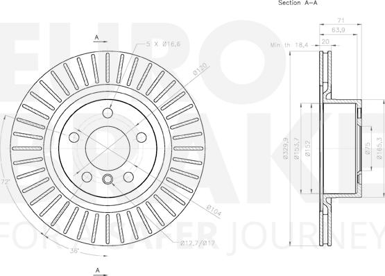 Eurobrake 58153115105 - Kočioni disk www.molydon.hr