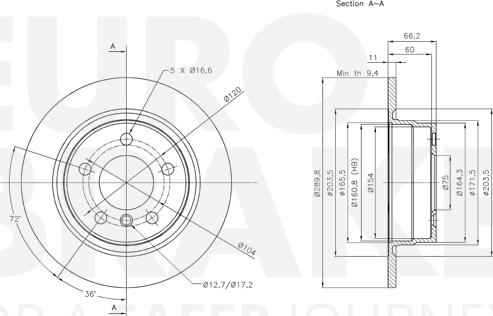 Eurobrake 58153115102 - Kočioni disk www.molydon.hr