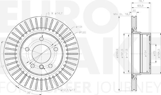 Eurobrake 58153115114 - Kočioni disk www.molydon.hr