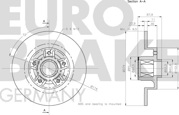 Eurobrake 5815313991 - Kočioni disk www.molydon.hr