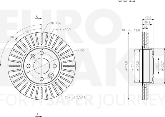 Eurobrake 5815313992 - Kočioni disk www.molydon.hr