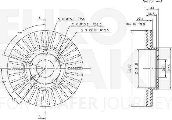 Eurobrake 5815313912 - Kočioni disk www.molydon.hr