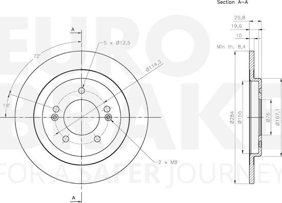 Eurobrake 5815313541 - Kočioni disk www.molydon.hr