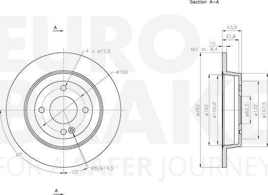 Eurobrake 5815313539 - Kočioni disk www.molydon.hr