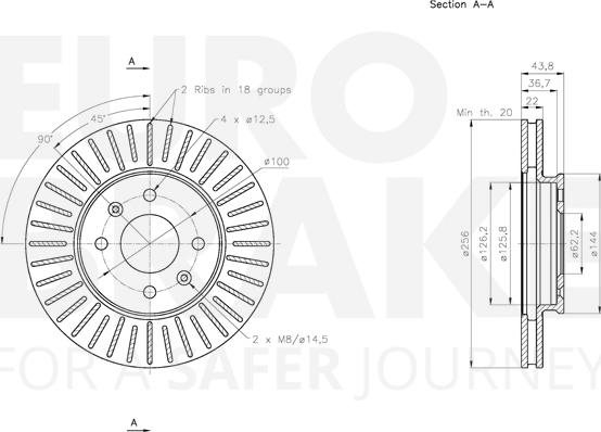 Eurobrake 5815313537 - Kočioni disk www.molydon.hr