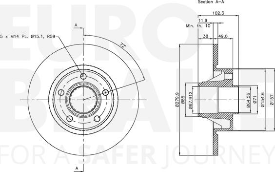 Eurobrake 5815313647 - Kočioni disk www.molydon.hr