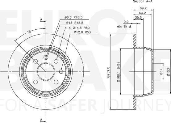 Eurobrake 5815313618 - Kočioni disk www.molydon.hr