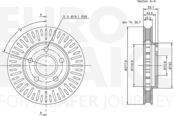 Eurobrake 5815313634 - Kočioni disk www.molydon.hr