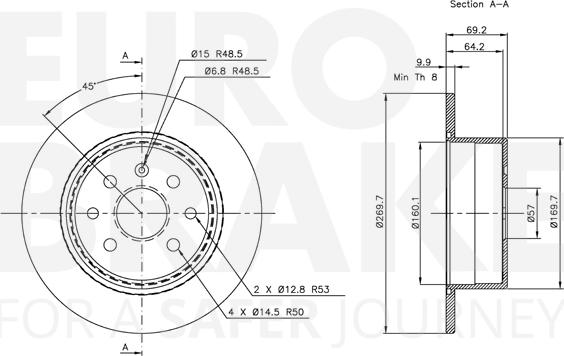 Eurobrake 5815313623 - Kočioni disk www.molydon.hr