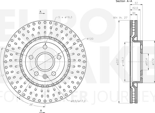 Eurobrake 5815313671 - Kočioni disk www.molydon.hr