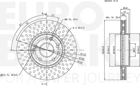 Eurobrake 5815313341 - Kočioni disk www.molydon.hr