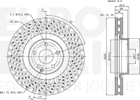 Eurobrake 5815343366 - Kočioni disk www.molydon.hr