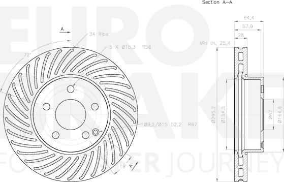 Eurobrake 58153133100 - Kočioni disk www.molydon.hr