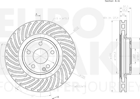 Eurobrake 58153133123 - Kočioni disk www.molydon.hr