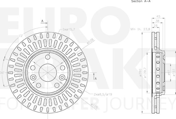 Eurobrake 58153133122 - Kočioni disk www.molydon.hr