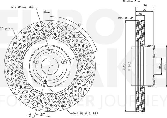 Eurobrake 5815313383 - Kočioni disk www.molydon.hr