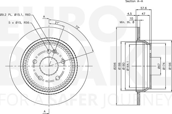 Eurobrake 5815313376 - Kočioni disk www.molydon.hr