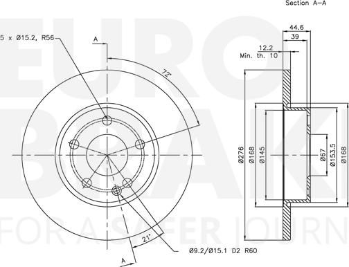 Eurobrake 5815313371 - Kočioni disk www.molydon.hr