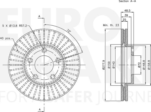 Eurobrake 5815313251 - Kočioni disk www.molydon.hr