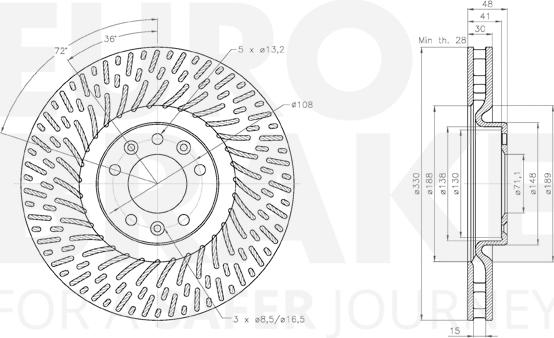 Eurobrake 5815313752 - Kočioni disk www.molydon.hr