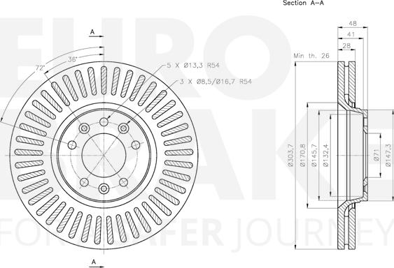 Eurobrake 5815313734 - Kočioni disk www.molydon.hr