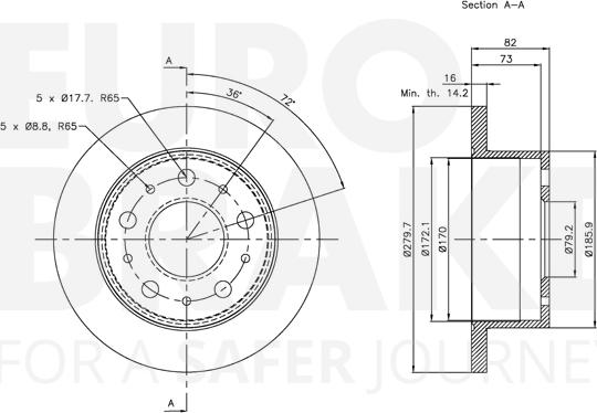 Eurobrake 5815313732 - Kočioni disk www.molydon.hr