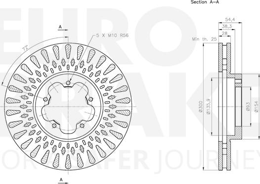 Eurobrake 5815312576 - Kočioni disk www.molydon.hr