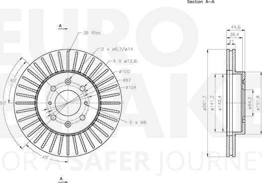 Eurobrake 5815312656 - Kočioni disk www.molydon.hr