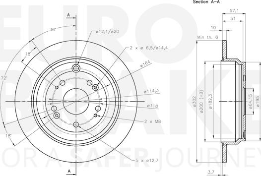 Eurobrake 5815312664 - Kočioni disk www.molydon.hr