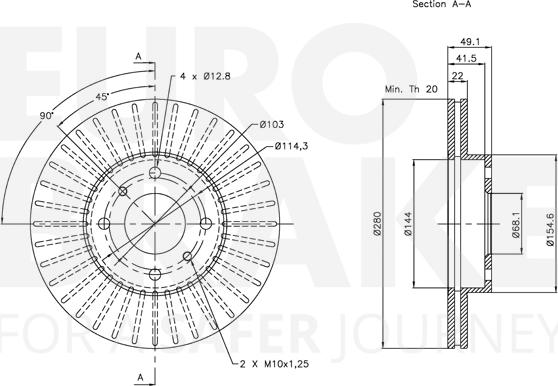 Eurobrake 5815312251 - Kočioni disk www.molydon.hr