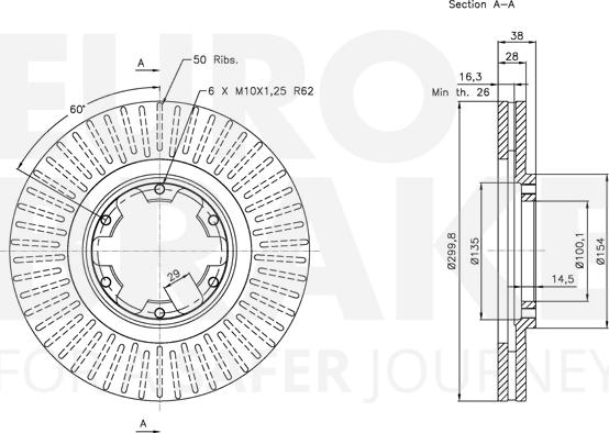 Eurobrake 5815312262 - Kočioni disk www.molydon.hr