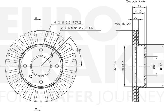 Eurobrake 5815312231 - Kočioni disk www.molydon.hr