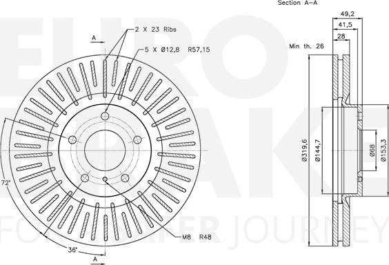 Eurobrake 5815312270 - Kočioni disk www.molydon.hr