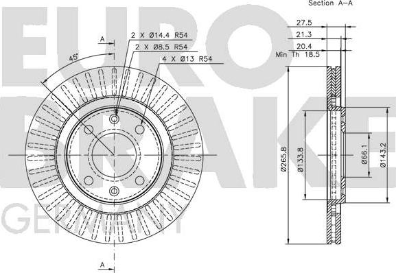 Eurobrake 5815209915 - Kočioni disk www.molydon.hr