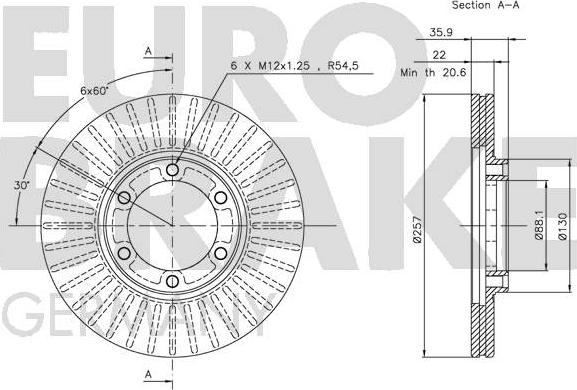 Eurobrake 5815209929 - Kočioni disk www.molydon.hr