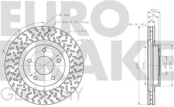 Eurobrake 5815209329 - Kočioni disk www.molydon.hr