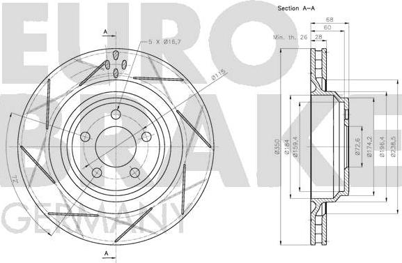 Eurobrake 5815209321 - Kočioni disk www.molydon.hr