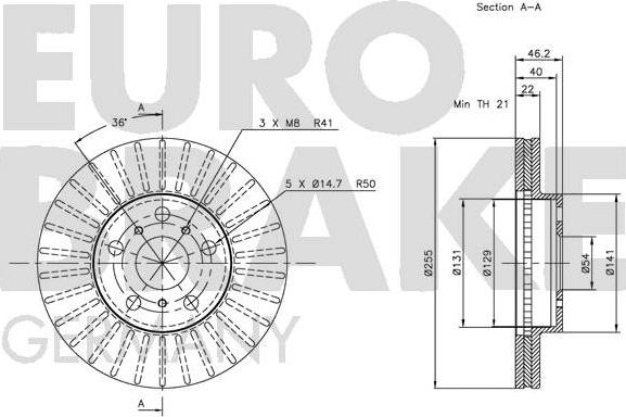 Eurobrake 5815204545 - Kočioni disk www.molydon.hr