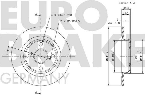 Eurobrake 5815204552 - Kočioni disk www.molydon.hr